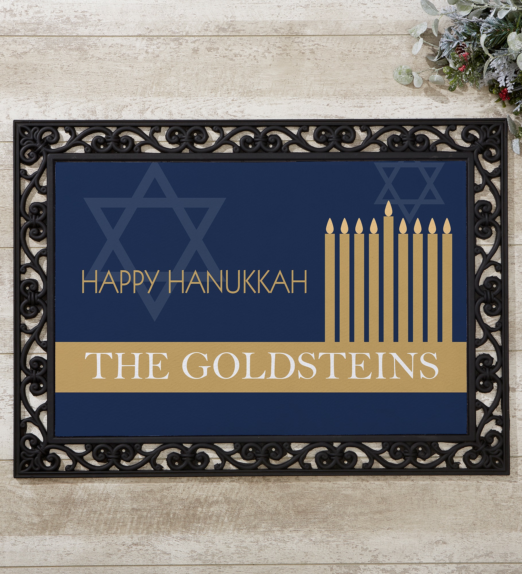 Hanukkah Personalized Doormat